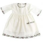 KOSHMOSH Pure Soft Cotton Frock for Baby Girl 3/4 Bell Sleeves Dress with Single Pocket Stylish Knee Length Casual Dress for Girls with Astar/Lining