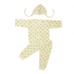 Baby Boys and Girls Hosiery Wear 3 Piece Set (Vest/T-Shirt, Pyjama/Track Pant and Cap)