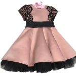Just Unique Baby Girls Satin & Net Floral Print Sleeveless Party Dress