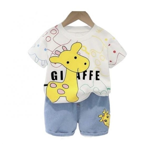 I.T T-shirt and Short Set for Baby Boys & Baby Girls, Printed Half Sleeves Clothing Set for Kids