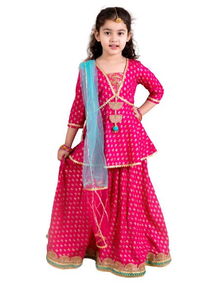 Pspeaches Girls Lehenga CholiAbout this item Brand : Pspeaches Type : Lehenga Choli Set Top fabric : Cotton Bottom fabric : Cotton