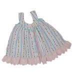 Adorable Baby Frock with Bloomers | Cotton Lace Dress | Floral Stripes | Comfy Fit | Ruffled Sleeves | Everyday Outfit