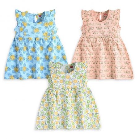 LuvLap Girl's Cotton H/S Frock