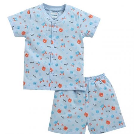 BUMZEE Baby Boys Cotton Half Sleeves Jabla & Short Set