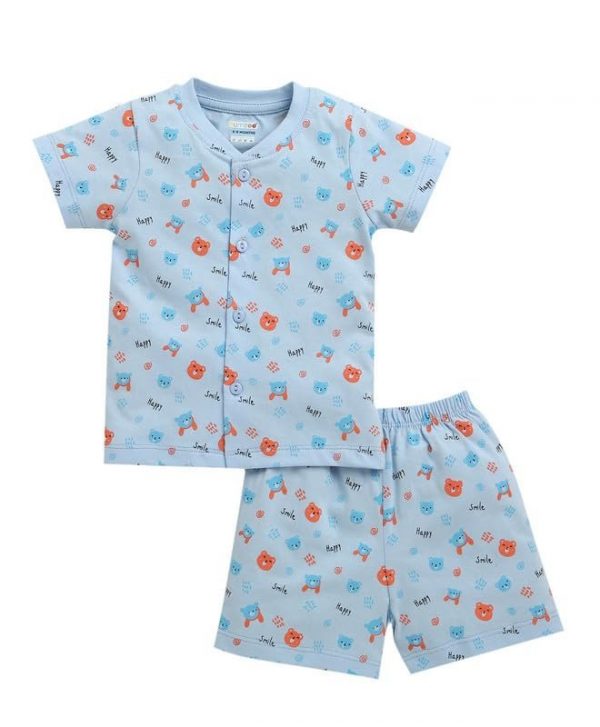 BUMZEE Baby Boys Cotton Half Sleeves Jabla & Short Set