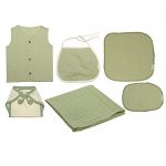 Natural Dyed Organic Cotton 6 Pcs Baby Gift Set - Green Front Button | Size - 0-6 Months | 100% Certified Cotton - A Perfect Newborn Baby Clothes/Baby Dress | Skin Friendly