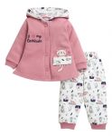 BUMZEE Girls Fleece Printed Full Sleeves Winter Wear Set (Peb9836)
