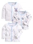BABY GO Cotton Full Sleeve Regular Round Neck Front Open Pack Of 3 Tees For Baby Boy's Clothing Set