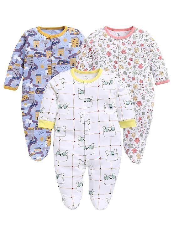 BabyGo Half Sleeve Rompers Combo 100% Cotton for New Born Baby |Romper