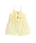 BUMZEE Baby Girls Cotton Sleeveless Above Knee Jumpsuit With Belt