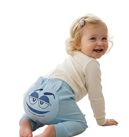 A.T.U.N. (ALL THINGS UBER NICE) Baby Girls 100% Cotton Bum Pants | Soft Feel Printed Back Design with Elastic Waistband | Comfortable Stretch Fit Bottom Wear | Cute Stylish Baby Clothing for Infants