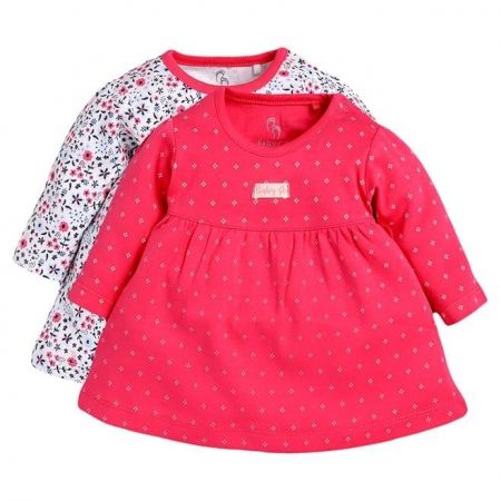 Baby GO Baby-Girl's Cotton A-Line Knee-Length Dresses