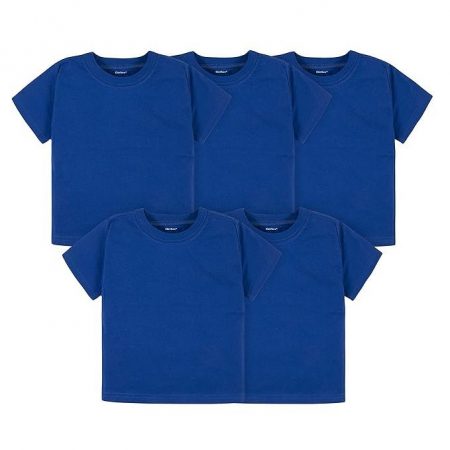 Gerber Baby Toddler 5-Pack Solid Short Sleeve T-Shirts Jersey