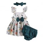 Hopscotch Girl's Fit And Flare Knee Length Set