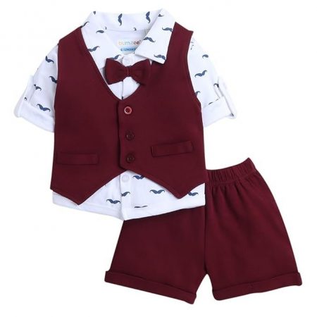 BUMZEE Boy's Cotton Casual Formal Set
