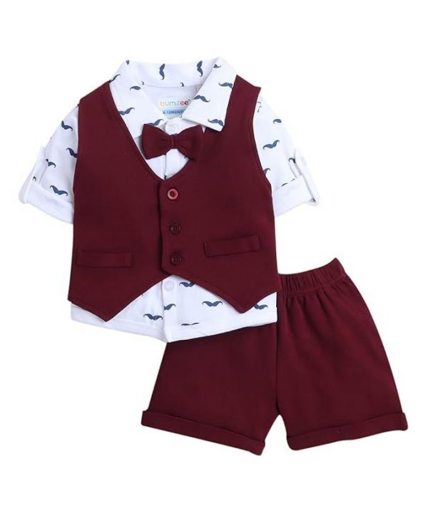 BUMZEE Boy's Cotton Casual Formal Set