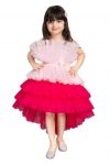 Inayah Fashion Premium Designer Ruffle Tulle High-Low Party Dress for Girls