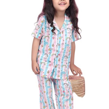 POLKA TOTS 100% Pure Cotton Night Suit for Kids | Half Sleeve Pyjama Set | Unisex Night Dress for Kids Girls & Boys | Sleepwear for Kids, Trendy Winter Night Dress for Boys & Girls 9 Months to 8 Years