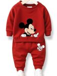 minicult Mickey cotton Kids Coords matching Tshirt and pant set with character print (Pack of 1)