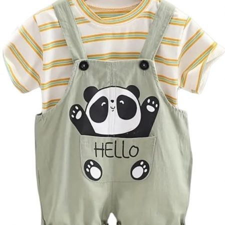 SHREE SHYAM TEXTILE Dungaree for Baby Boy and Baby Girl, Kids Cotton Animal Print Romper