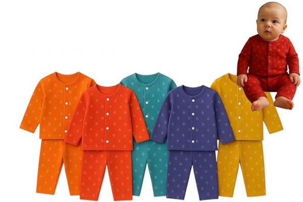 New Born Baby Cotton Tshirt & Pant Set 0-6 Months | Nightwear | Night Suit | Sleepwear for Infant | Soft Breathable Fabric | for Boys and Girls Baby| Pack of 5 Combo|