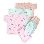 Baby Boys & Girl's Soft Cotton Printed Half Sleeve t-Shirt and Shorts Pants, Night Suit | Assorted Print | Pack of 6