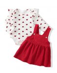 Newborn Baby Girl Clothes Toddler Long Sleeve Ruffle Romper Top Infant Skirt Set Little Girl Overall Dress