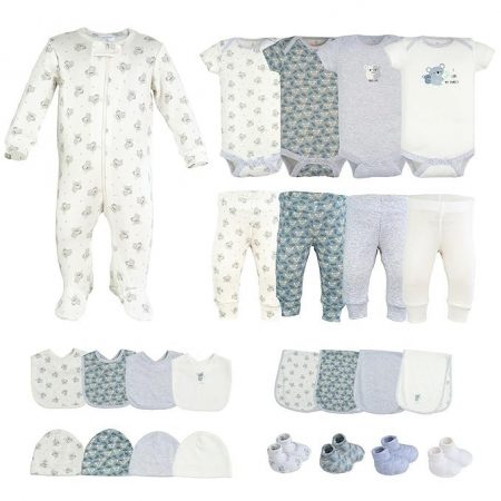 GRES 10-Piece Newborn Baby Clothing & Layette Gift Set - 100% Pure Cotton, Ultra Soft & Breathable Essentials - Fits to 0-3 Months Infants - Perfect New Born Outfit Pack