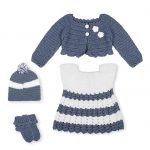 Handmade New Born Baby Frock Midi/Knee Length for Girls Dress with Jacket Cap & Shoes Wedding Birthday Party Baby Showers 0-24 Months