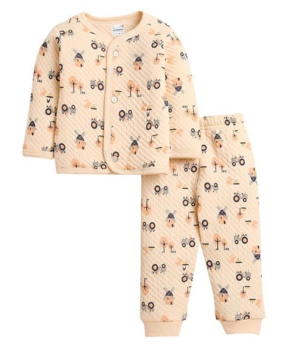BUMZEE Boy's Cotton Full Sleeves Polyfill Winter Wear Pajama Set (Peb9817)