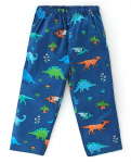 Babyhug Cotton Woven Full Sleeves Night Suit With Dino Print - Blue