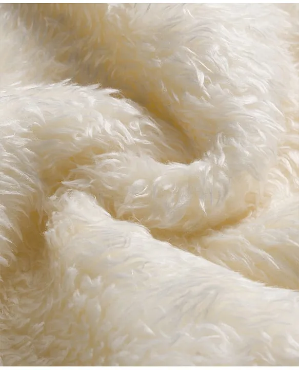 Mark & Mia Knit Full Sleeves Winter Wear Fur Hooded Romper With Pocket & Badge Detailing & Teddy Applique - Off White