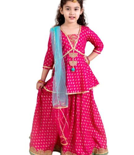 Pspeaches Girls Lehenga CholiAbout this item Brand : Pspeaches Type : Lehenga Choli Set Top fabric : Cotton Bottom fabric : Cotton