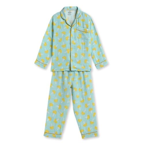 The Boo Boo Club Muslin Cotton Print Muslin Night Suit for Boys and Girls | Sleepwear for Babies | Pajama Set for Kids | Night wear for Baby